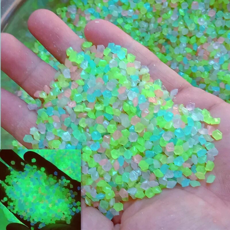 Fish Tank Gravel - 1000 pz 3-5mm Sabbia Luminosa Glow
