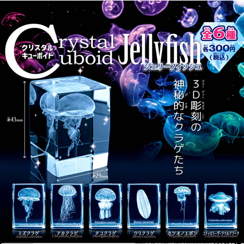 Aquarium Fish Keeping - Giappone Gashapon meduse 3D Crystal Cuboid