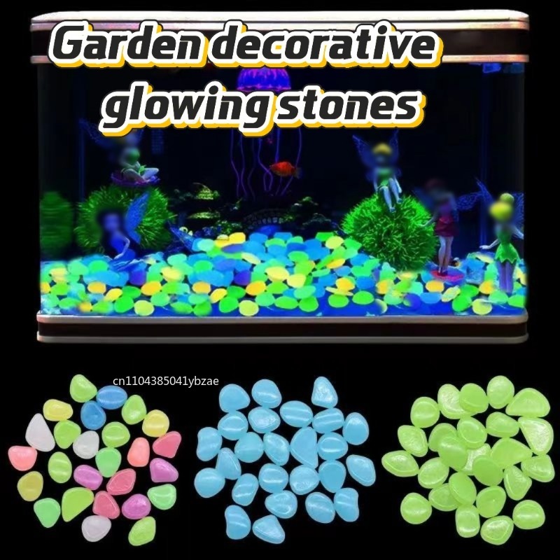 Fish Tank Gravel - 100-1000 pezzi di roccia luminosa, ciottoli