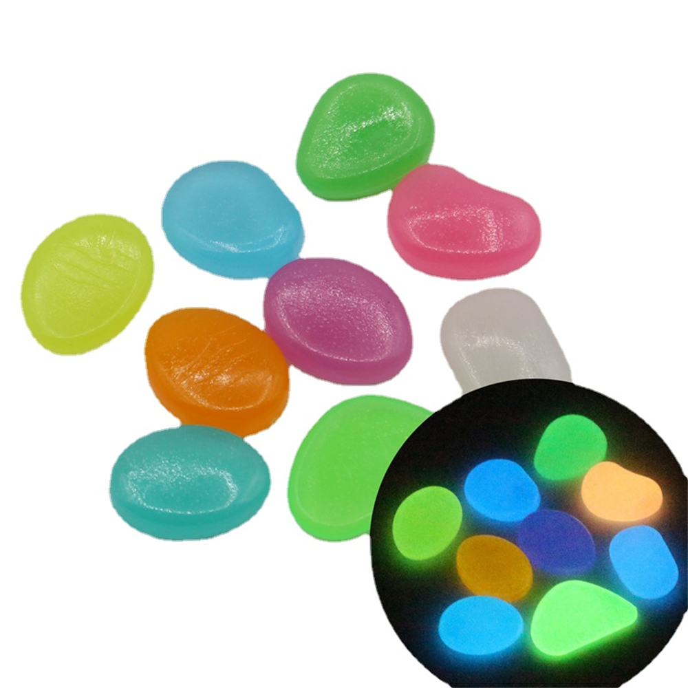 Fish Tank Gravel - 50 pezzi di pietra luminosa fluorescente