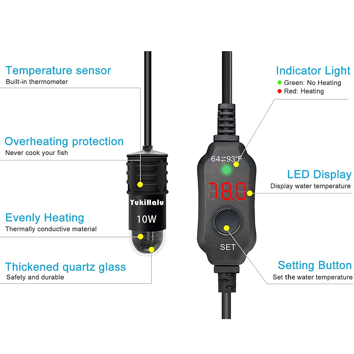 Asta riscaldante per acquario  - Fish Tank Heater recensione e prezzo